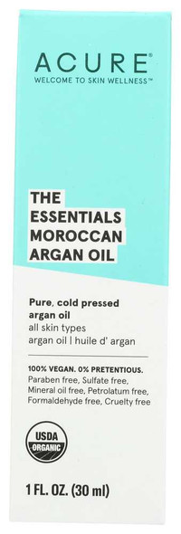ACURE: The Essentials Organic Moroccan Argan Oil, 1 fl oz New