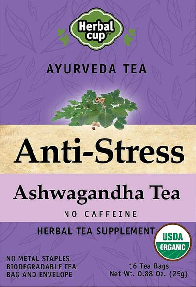 HERBAL CUP: Anti Stress Ashwanganda Tea, 16 bg New