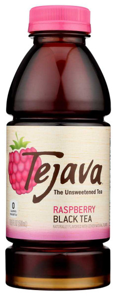 TEJAVA: Unsweetened Raspberry Black Tea, 16.9 fo New