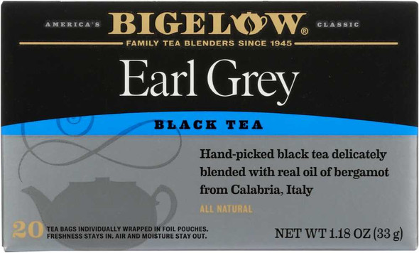 BIGELOW: Tea Black Tea Earl Grey, 20 tea bags New