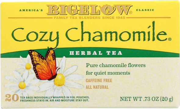 BIGELOW: Herbal Tea Caffeine Free Cozy Chamomile, 20 tea bags New