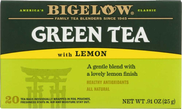 BIGELOW: Green Tea With Lemon, 20 tea bags New