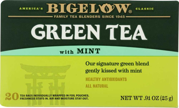 BIGELOW: Green Tea with Mint, 20 tea bags New