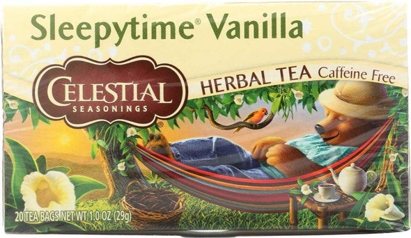 CELESTIAL SEASONINGS: Herbal Tea Sleepytime Vanilla Caffeine Free 20 Tea Bags, 1 oz New