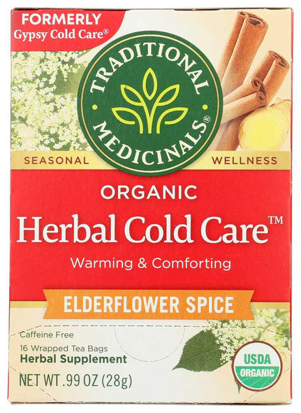 TRADITIONAL MEDICINALS: Gypsy Cold Care Herbal Tea 16 Tea Bags, 0.99 oz New