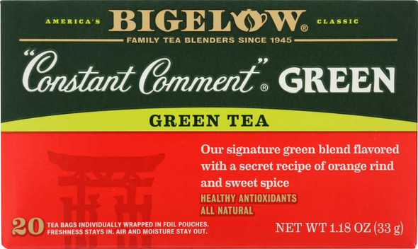 BIGELOW: Constant Comment Green Tea 20 Bags, 1.18 oz New