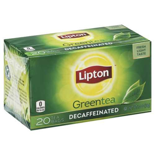 LIPTON: Green Tea Decaffeinated, 20 bg New