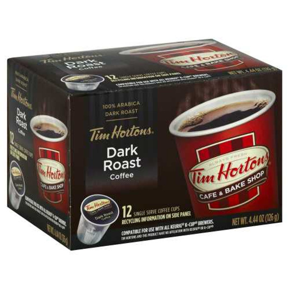 TIM HORTON: Coffee Single Serve Dark Roast, 4.44 oz New
