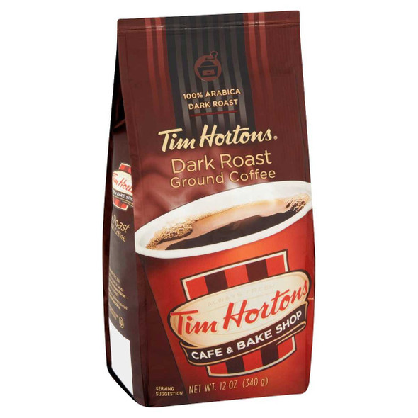 TIM HORTON: Coffee Bag Dark Roast, 12 oz New