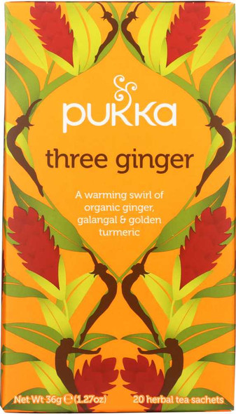 PUKKA HERBS: Three Ginger Herbal Tea, 20 bg New