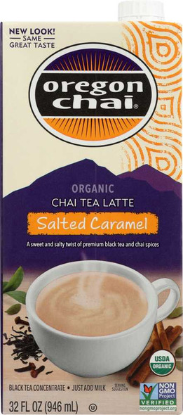 OREGON CHAI: Tea Chai Latte Salted Caramel, 32 oz New