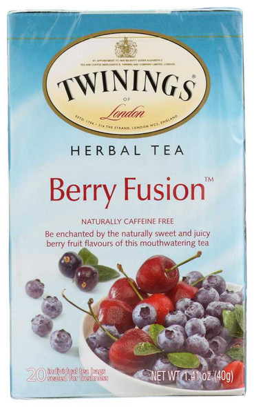 TWINING TEA: Berry Fusion Herbal Tea, 1.41 oz New