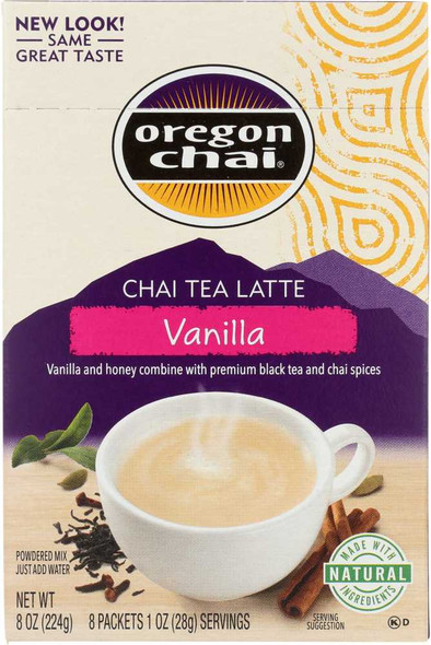 OREGON CHAI: Tea Chai Vanilla, 8 pc New
