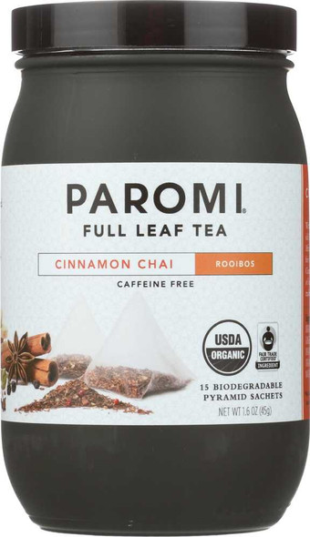PAROMI TEA: Tea Cinnamon Chai Organic, 15 bg New