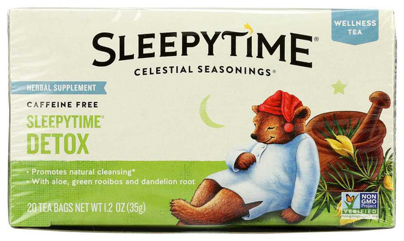 CELESTIAL SEASONINGS: Wellness Sleepytime Detox Tea Pack of 20, 1.2 oz New
