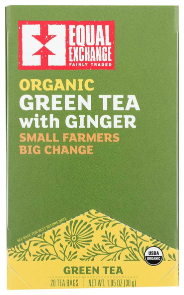 EQUAL EXCHANGE: Tea Green Ginger Organic, 20 bg New