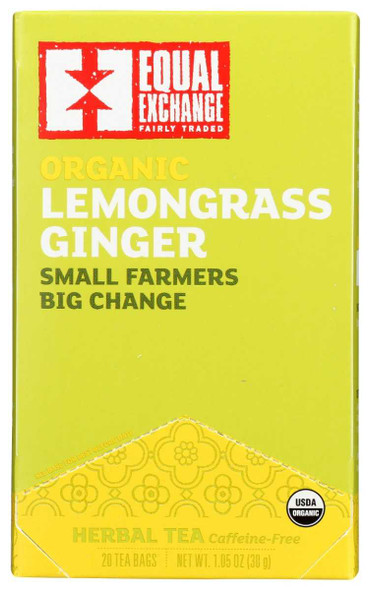 EQUAL EXCHANGE: Lemongrass Ginger Tea, 20 bg New