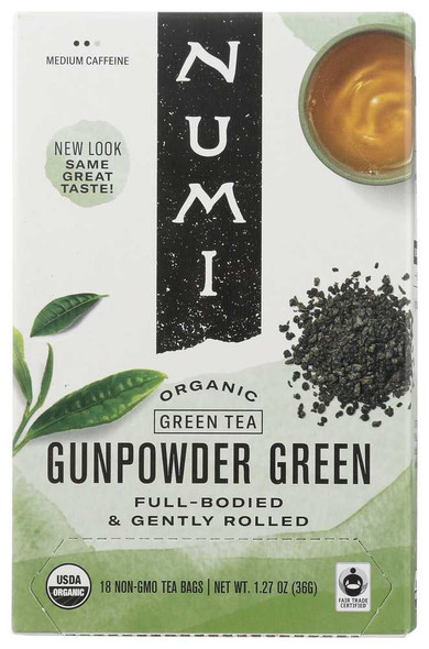 NUMI TEAS: Organic Gunpowder Green Tea, 18 bg New