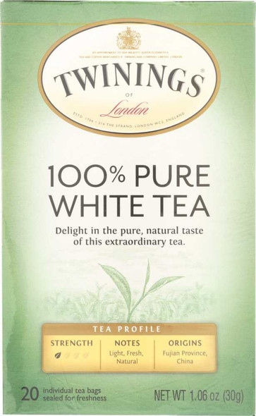 TWINING TEA: Pure White Tea, 20 bg New