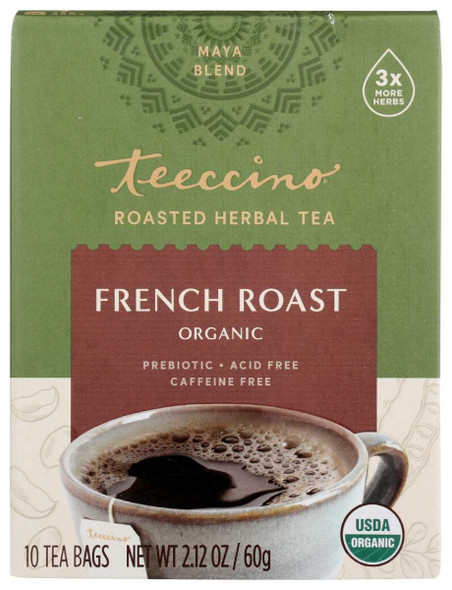 TEECCINO: Tea French Roast Snglsrv, 10 ct New
