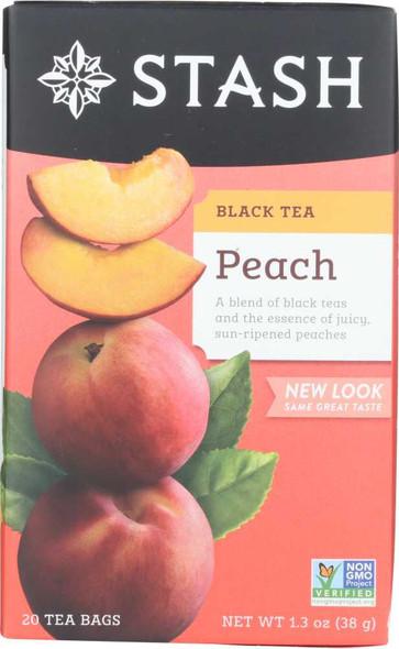 STASH TEA: Tea Peach, 20 bg New