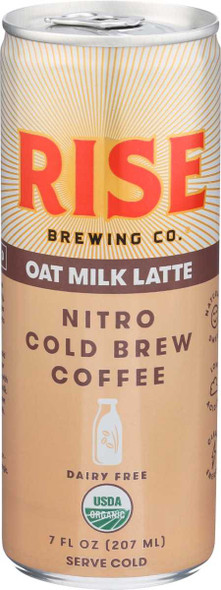 RISE BREWING CO: Nitro Cold Brew Coffee Oat Milk Latte, 7 fo New