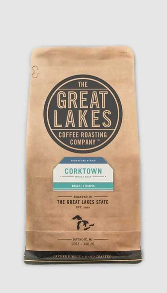 THE GREAT LAKES COFFEE ROASTING CO: Corktown Blend Whole Bean Coffee, 12 oz New