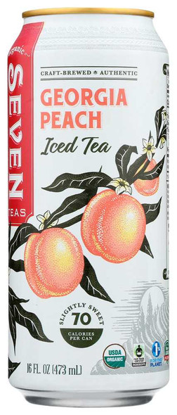 SEVEN TEAS: Georgia Peach Iced Tea, 16 fo New