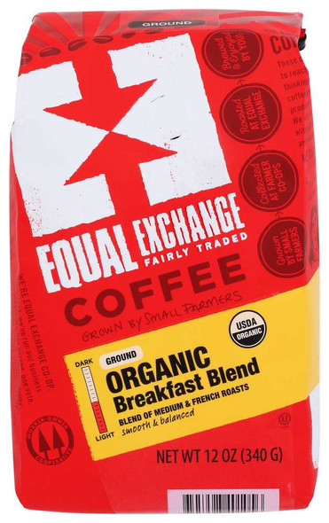 EQUAL EXCHANGE: Coffee Ground Breakfast Blend Organic, 12 oz New