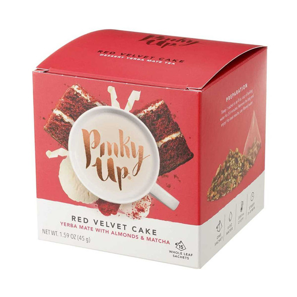 PINKY UP: Tea Sachet Rd Velvet Cake, 1.59 oz New
