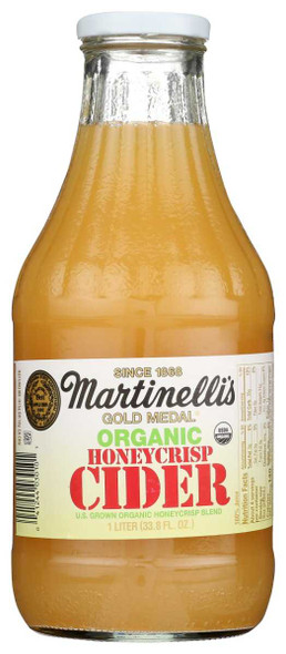 MARTINELLI: Organic Unfiltered Honeycrisp Apple Cider, 33.8 fo New