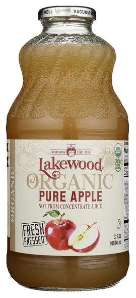 LAKEWOOD ORGANIC: Pure Unfiltered Apple Juice, 32 oz New