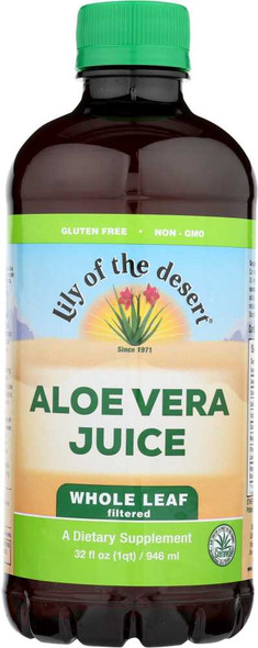 LILY OF THE DESERT: Aloe Vera Juice Whole Leaf, 32 oz New