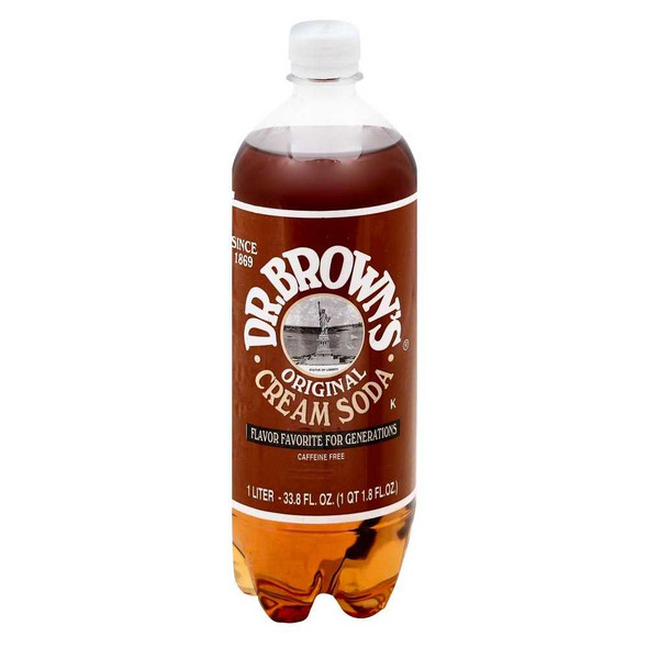 DR BROWNS: Soda Pet Cream Soda, 33.8 fo New