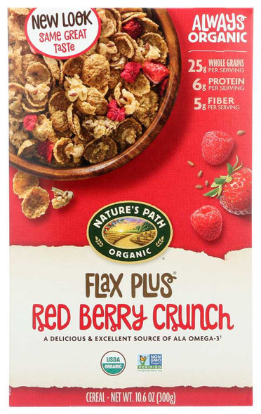 NATURES PATH: Organic Flax Plus Red Berry Crunch Cereal, 10.6 oz New