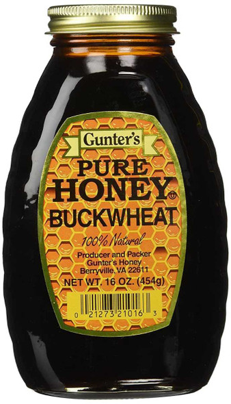 GUNTERS: Pure Buckwheat Honey, 16 oz New