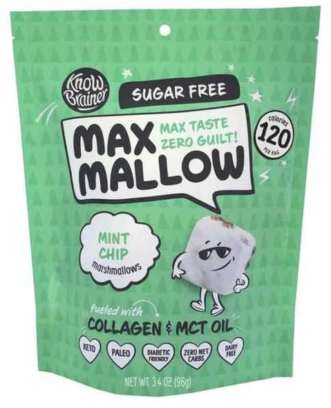 KNOW BRAINER FOODS: Mint Chip Marshmallows, 96 gm New