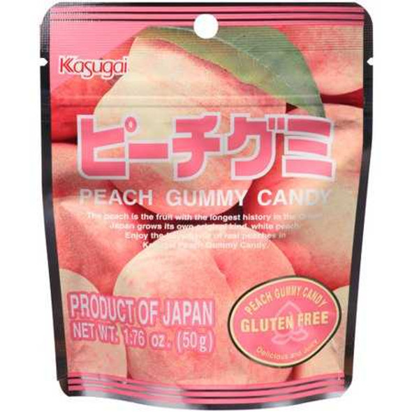 KASUGAI: Gummy Peach, 1.76 oz New