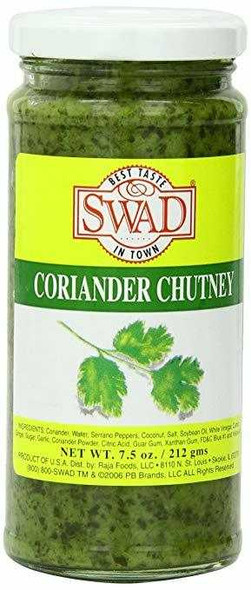 SWAD: Coriander Chutney, 7.5 oz New