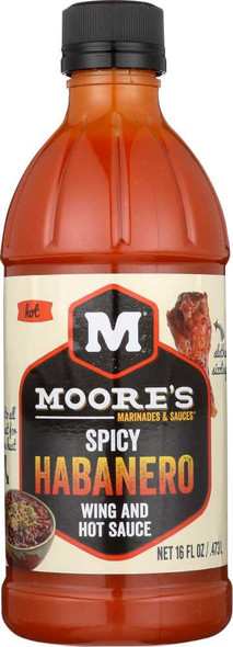 MOORE: Sauce Habanero Wing and Hot, 16 oz New