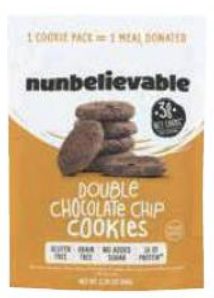 NUNBELIEVABLE: Cookies Dbl Chocolate, 2.26 oz New