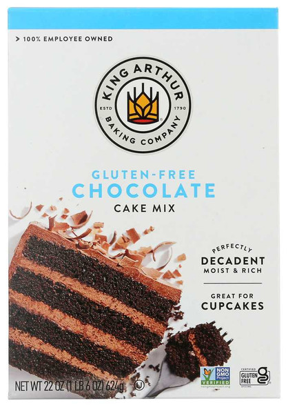 KING ARTHUR FLOUR: Gluten Free Chocolate Cake Mix, 22 oz New
