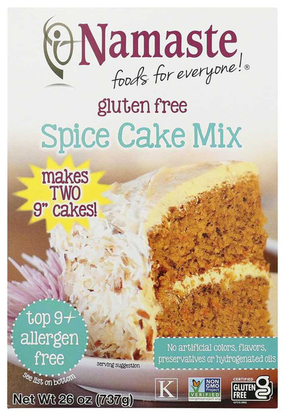 NAMASTE FOODS: Gluten Free Spice Cake Mix, 26 oz New
