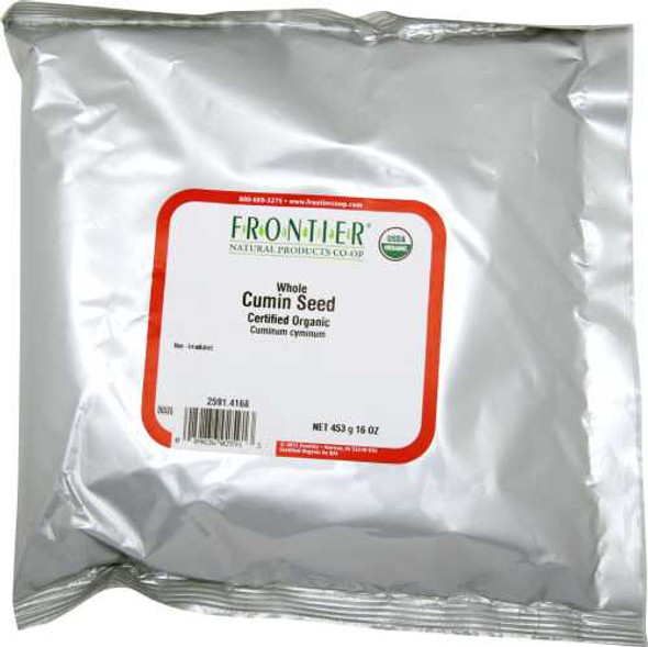 FRONTIER HERB: Organic Cumin Seed Whole, 16 oz New