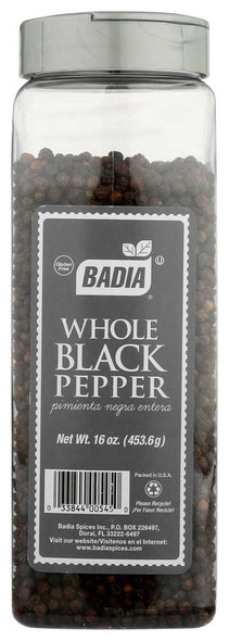 BADIA: Pepper Whole Black, 16 oz New
