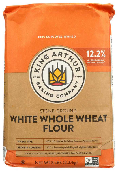KING ARTHUR FLOUR: White Whole Wheat Flour, 5 lbs New