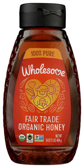 WHOLESOME SWEETENERS: Organic Honey, 16 oz New