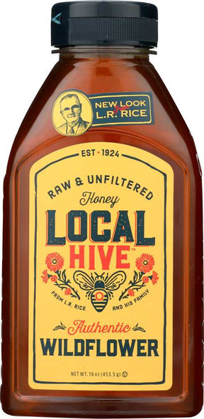 LOCAL HIVE: Raw & Unfiltered Wildflower Honey, 16 oz New