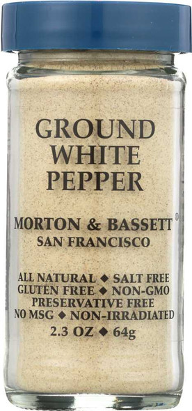 MORTON & BASSETT: Ground White Pepper, 2.3 oz New
