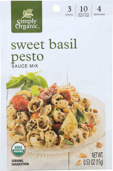 SIMPLY ORGANIC: Sweet Basil Pesto Sauce Mix, .53 Oz New